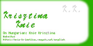 krisztina knie business card